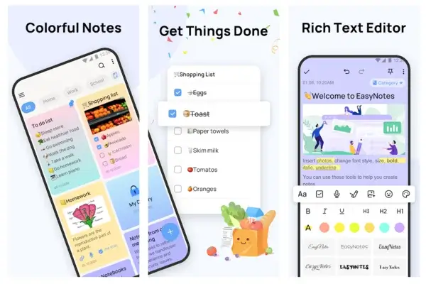 app discreta de notas en Android