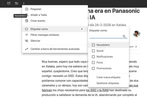 newsletters enviado por inteligencia artificial a tu correo electrónico