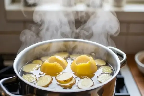 Beneficios de hervir cáscaras de limón con jengibre en el hogar