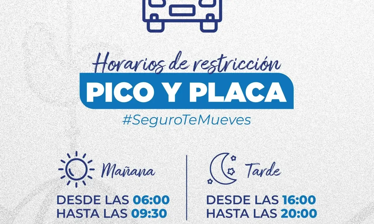 Pico y placa Quito qué placas hoy no circula