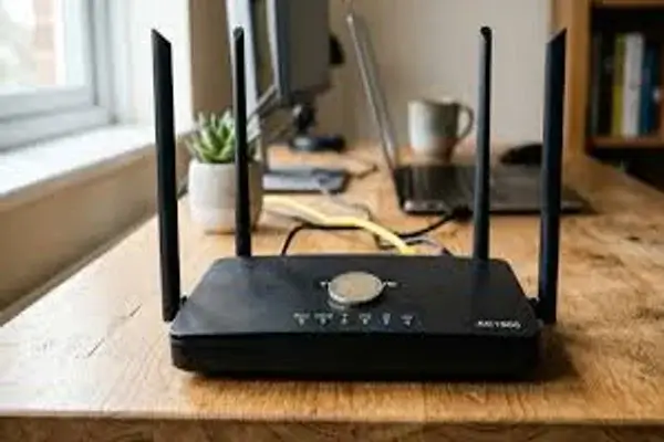 poner una moneda encima del router para mejorar el WiFi