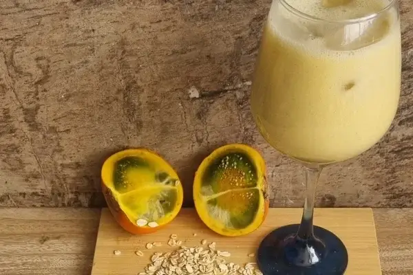 Colada de avena con naranjilla