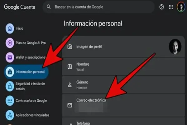 Cómo cambiar el nombre de tu correo de Gmail