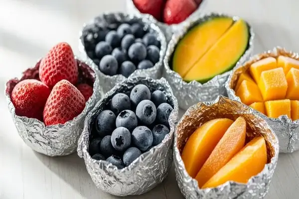 El truco del papel aluminio para que la fruta congelada no pierda textura