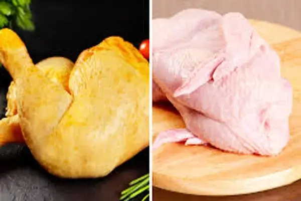 Piel de pollo blanca vs amarilla