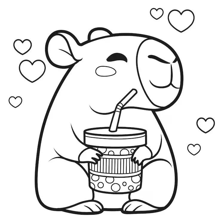 Capibara para Colorear
