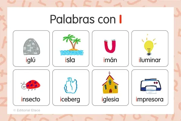 Palabras con I