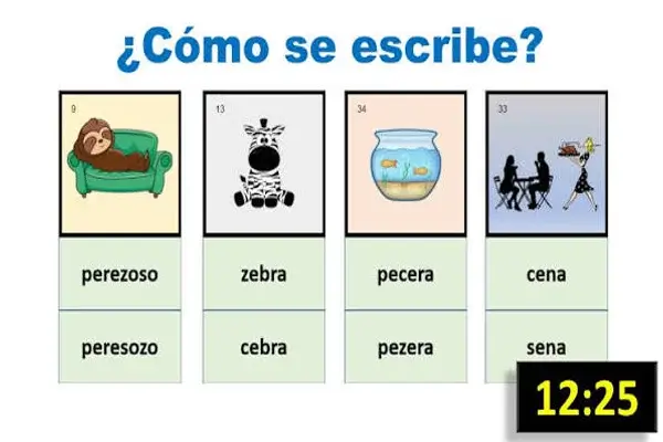 Palabras con S C y Z