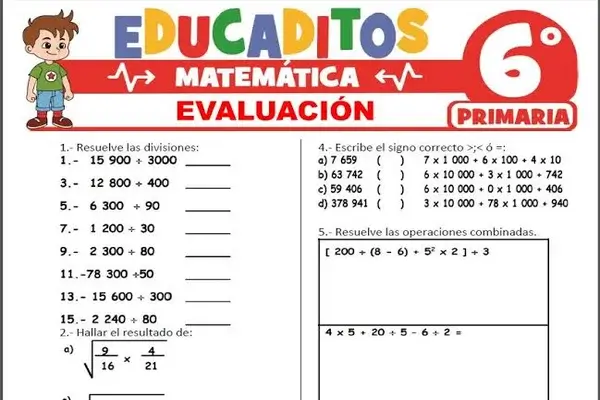 Problemas de Matemáticas para Sexto Grado