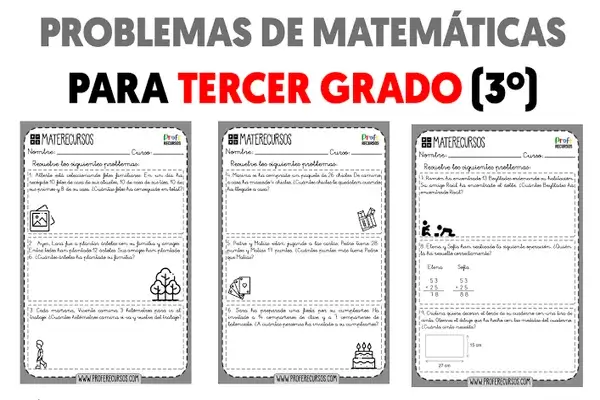 Problemas de Matemáticas para Tercer Grado