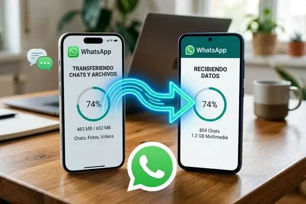 cambiar de celular sin perder tus chats ni archivos en WhatsApp