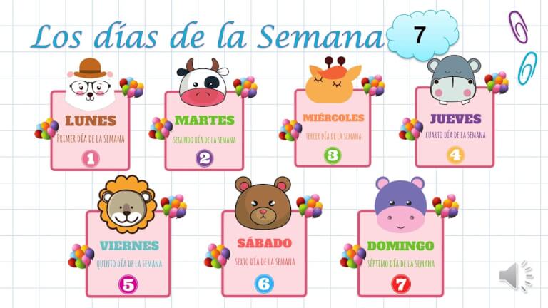 Días de la Semana para Niños
