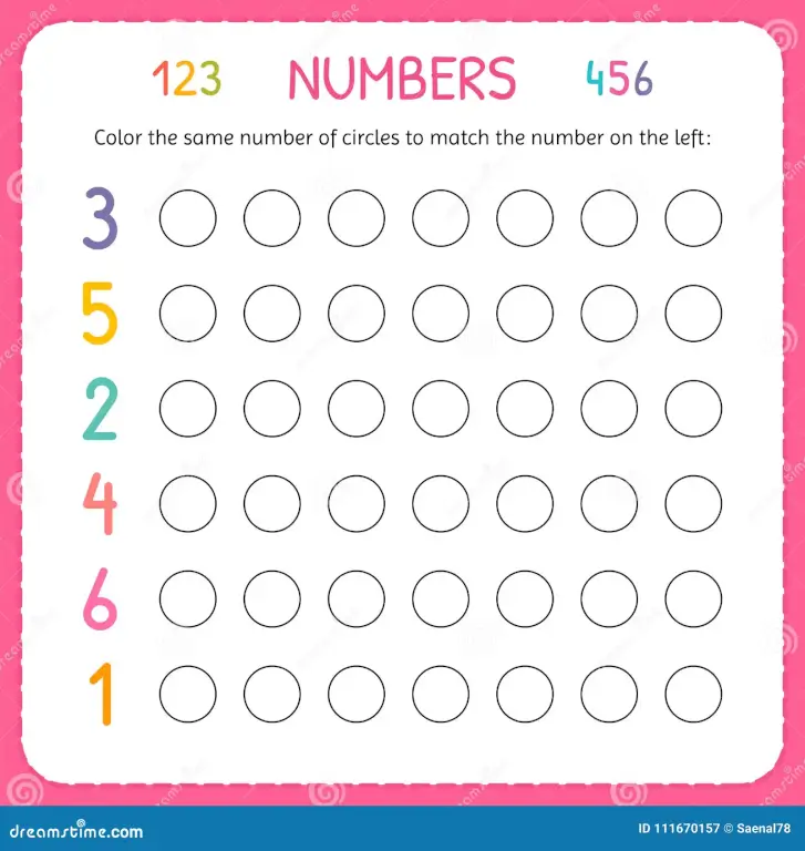 Ejercicios de Números para Preescolar