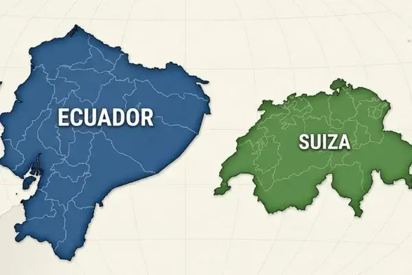 El tamaño de Ecuador en relación con otros países