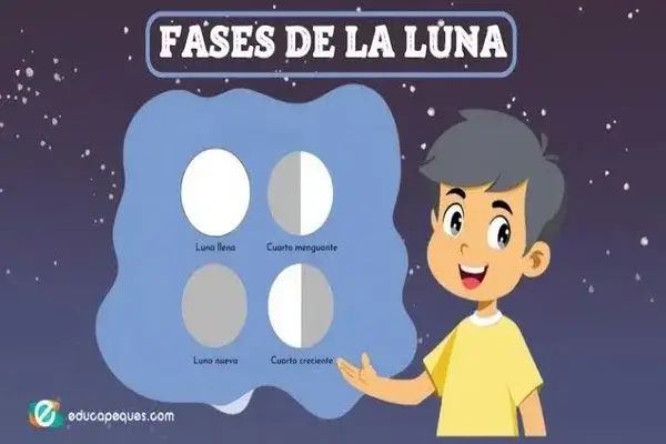 Fases de la Luna para Niños