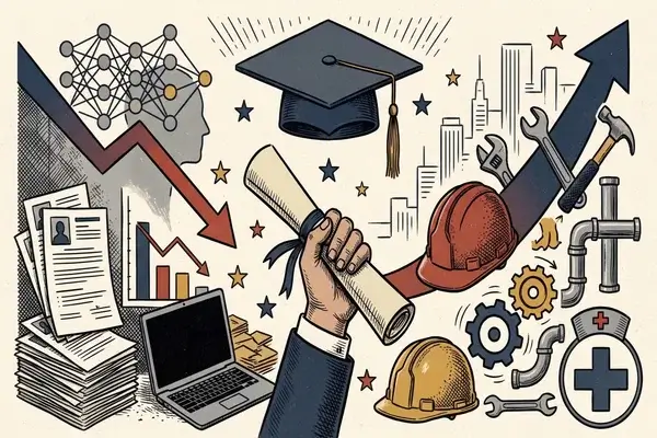 Los jóvenes sin título universitario están en mejor posición que los graduados